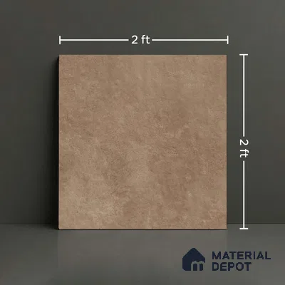 Stone Floor Tile TL 10371 Enrich Brown 2 ft x 2 ft Matte Finish Anti Skid Vitrified Tile - 12 mm  | Suitable for Balcony, Terrace & Coutyard
