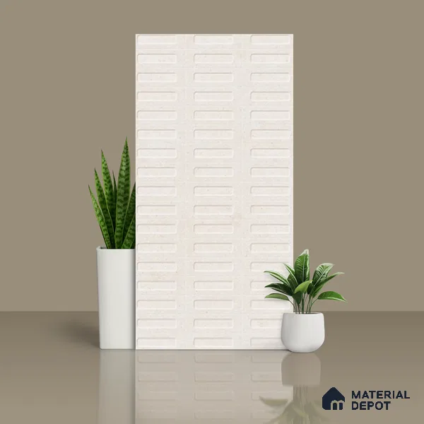 Highlighter Wall Tile TL 07640 B Ghost Sand Decor 5.24 ft x 2.6 ft Full Body Vitrified Matte Finish - 9 mm | 4 Random Design | Suitable For Living Room, Bedroom, Bathroom, Kitchen