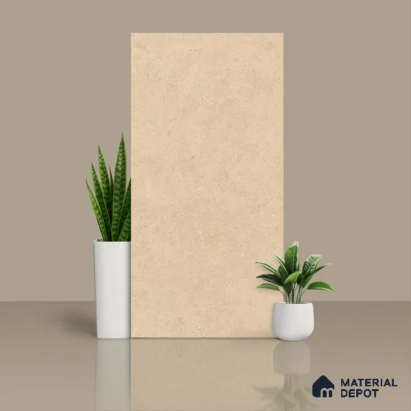 Plain Solids  Tile TL 07640 C Ghost Clay 5.24 ft x 2.6 ft Full Body Vitrified Matte Finish - 9 mm | 4 Random Design (Sample)