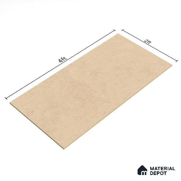 Plain Solids  Tile TL 07640 C Ghost Clay 5.24 ft x 2.6 ft Full Body Vitrified Matte Finish - 9 mm | 4 Random Design (Sample)