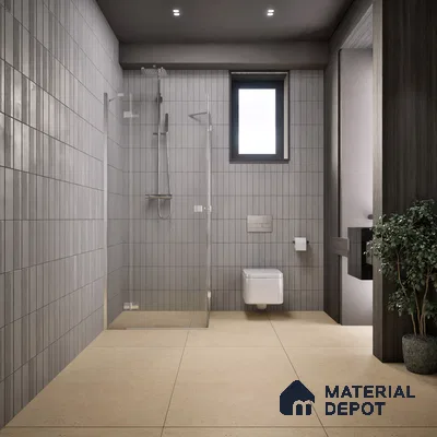 Plain Solids  Tile TL 07640 C Ghost Clay 5.24 ft x 2.6 ft Full Body Vitrified Matte Finish - 9 mm | 4 Random Design (Sample)