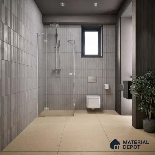 Plain Solids  Tile TL 07640 C Ghost Clay 5.24 ft x 2.6 ft Full Body Vitrified Matte Finish - 9 mm | 4 Random Design