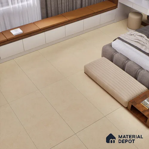 Plain Solids Tile TL 07640 C Ghost Clay 5.24 ft x 2.6 ft Full Body Vitrified Matte Finish - 9 mm | 4 Random Design