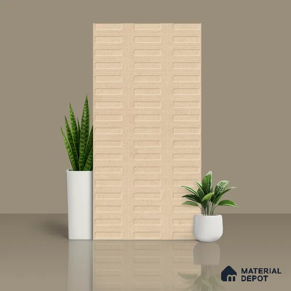 Highlighter Wall Tile TL 07640 D Ghost Clay Decor 5.24 ft x 2.6 ft Full Body Vitrified Matte Finish - 9 mm | 4 Random Design | Suitable For Living Room, Bedroom, Bathroom, Kitchen