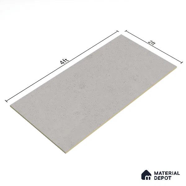 Cement Tile TL 07640 E Ghost Ash 5.24 ft x 2.6 ft Full Body Vitrified Matte Finish - 9 mm | 4 Random Design