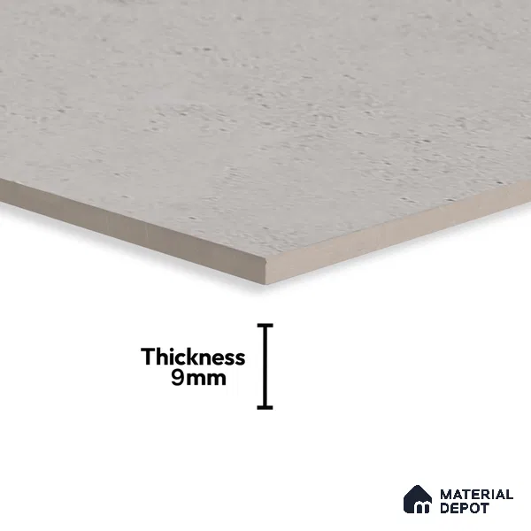 Cement Tile TL 07640 E Ghost Ash 5.24 ft x 2.6 ft Full Body Vitrified Matte Finish - 9 mm | 4 Random Design