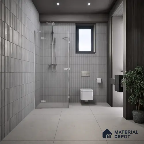 Cement Tile TL 07640 E Ghost Ash 5.24 ft x 2.6 ft Full Body Vitrified Matte Finish - 9 mm | 4 Random Design