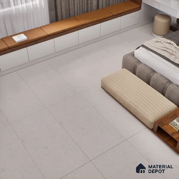 Cement Tile TL 07640 E Ghost Ash 5.24 ft x 2.6 ft Full Body Vitrified Matte Finish - 9 mm | 4 Random Design