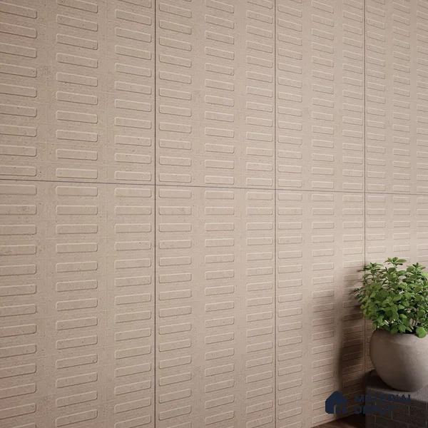 Highlighter Wall Tile TL 07640 H Ghost Mud Decor 5.24 ft x 2.6 ft Full Body Vitrified Matte Finish - 9 mm | 4 Random Design | Suitable For Living Room, Bedroom, Bathroom, Kitchen