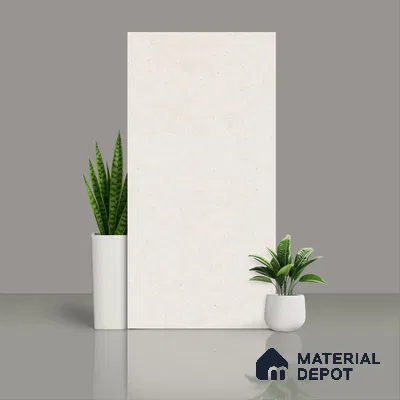 Plain Solids  Tile TL 07640 Ghost Sand 5.24 ft x 2.6 ft Full Body Vitrified Matte Finish - 9 mm | 4 Random Design