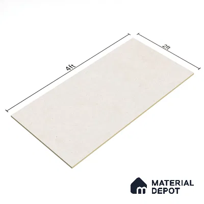 Plain Solids  Tile TL 07640 Ghost Sand 5.24 ft x 2.6 ft Full Body Vitrified Matte Finish - 9 mm | 4 Random Design