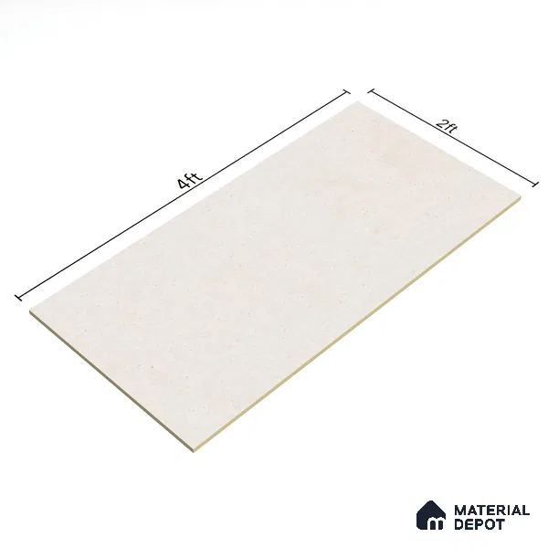 Plain Solids Tile TL 07640 Ghost Sand 5.24 ft x 2.6 ft Full Body Vitrified Matte Finish - 9 mm | 4 Random Design