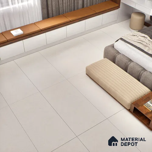 Plain Solids Tile TL 07640 Ghost Sand 5.24 ft x 2.6 ft Full Body Vitrified Matte Finish - 9 mm | 4 Random Design