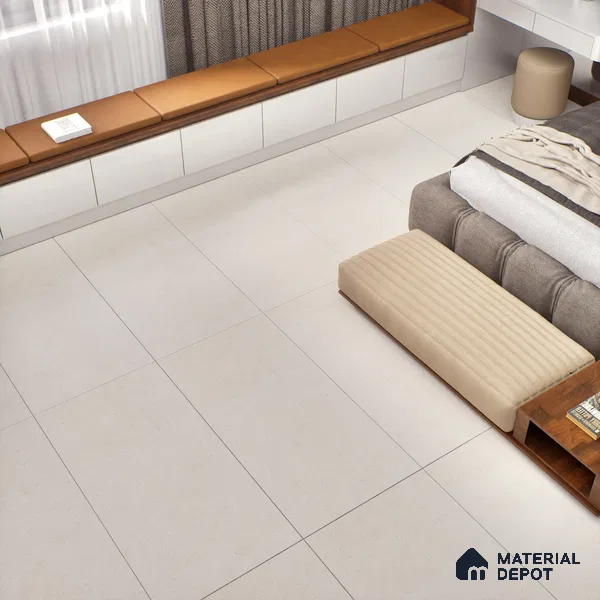 Plain Solids Tile TL 07640 Ghost Sand 5.24 ft x 2.6 ft Full Body Vitrified Matte Finish - 9 mm | 4 Random Design