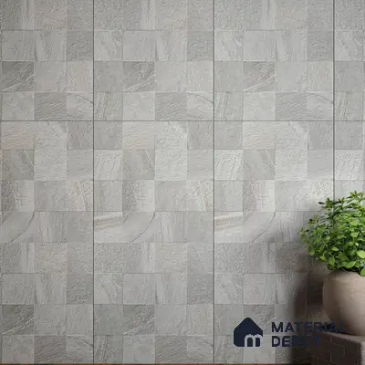 Stone Wall & Floor Tile TL 07667 C Iro Ash 5.24 ft x 2.6 ft Full Body Vitrified Matte Finish - 9 mm | 4 Random Design  Suitable For Living Room, Bedroom, Bathroom