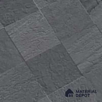 Stone Wall & Floor Tile TL 07667 D Iro Charcoal 5.24 ft x 2.6 ft Full Body Vitrified Matte Finish - 9 mm | 4 Random Design  Suitable For Living Room, Bedroom, Bathroom