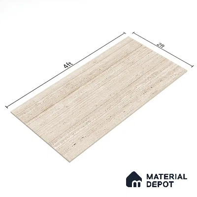 Stone Wall Tile TL 07470 B Travertino Rome Decor 4 ft x 2 ft Full Body Vitrified Matte Finish - 9 mm  Suitable For Living Room, Bedroom, Bathroom