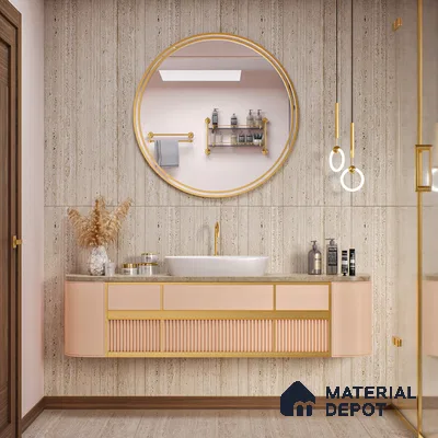 Stone Wall Tile TL 07470 B Travertino Rome Decor 4 ft x 2 ft Full Body Vitrified Matte Finish - 9 mm  Suitable For Living Room, Bedroom, Bathroom