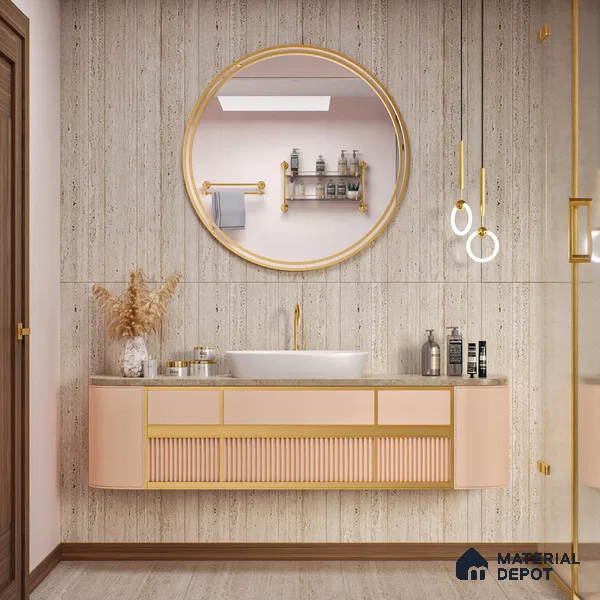 Stone Wall Tile TL 07470 B Travertino Rome Decor 4 ft x 2 ft Full Body Vitrified Matte Finish - 9 mm  Suitable For Living Room, Bedroom, Bathroom
