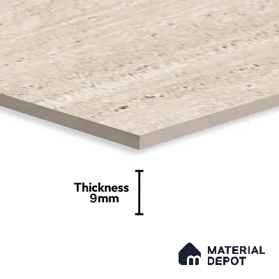 Stone Wall & Floor Tile TL 07470 Travertino Rome 4 ft x 2 ft Full Body Vitrified Matte Finish - 9 mm | Suitable For Living Room, Bedroom, Bathroom (Sample)