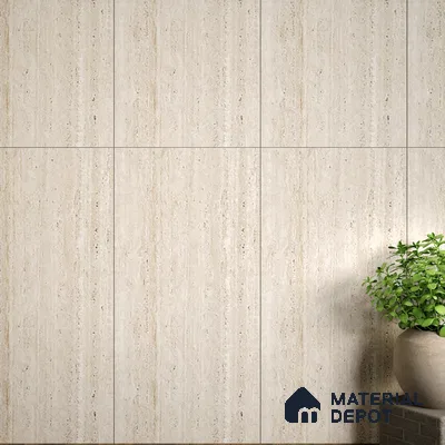 Stone Wall & Floor Tile TL 07470 Travertino Rome 4 ft x 2 ft Full Body Vitrified Matte Finish - 9 mm | Suitable For Living Room, Bedroom, Bathroom (Sample)