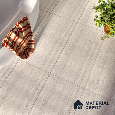 Stone Wall & Floor Tile TL 07470 Travertino Rome 4 ft x 2 ft Full Body Vitrified Matte Finish - 9 mm | Suitable For Living Room, Bedroom, Bathroom (Sample)