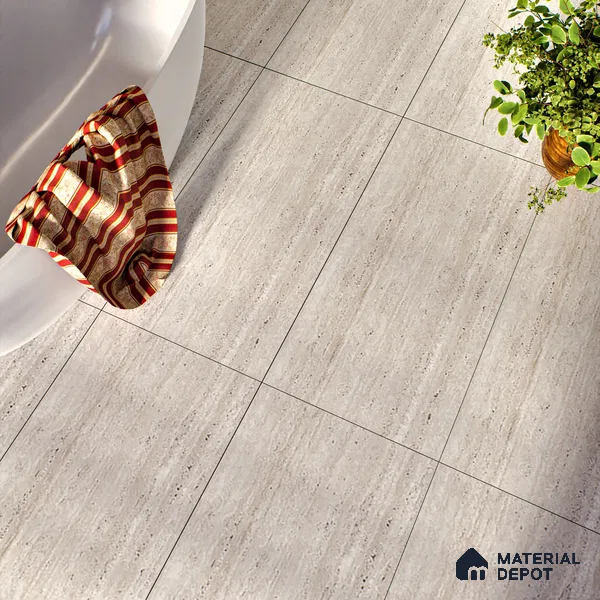 Stone Wall & Floor Tile TL 07470 Travertino Rome 4 ft x 2 ft Full Body Vitrified Matte Finish - 9 mm | Suitable For Living Room, Bedroom, Bathroom (Sample)