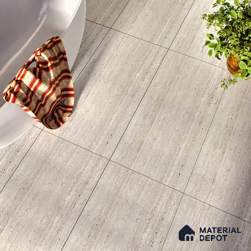 Marble Wall & Floor Tile TL 07470 Travertino Rome 4 ft x 2 ft Full Body Vitrified Matte Finish - 9 mm | Suitable For Living Room, Bedroom, Bathroom