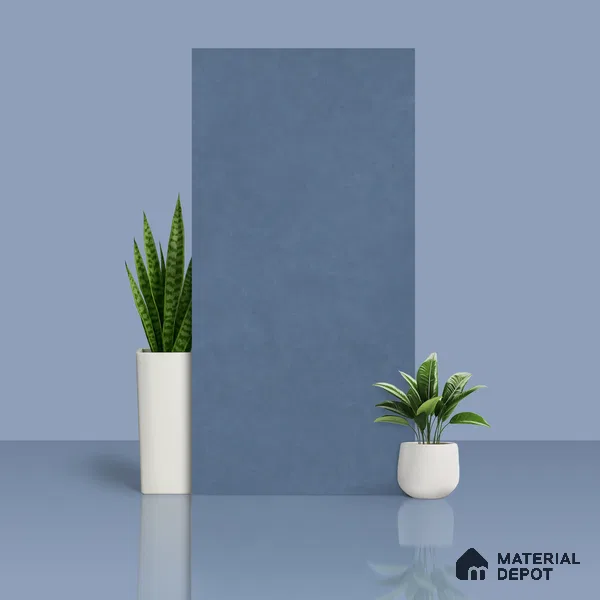 Stone Wall & Floor Tile TL 07676 B Denim Blue 4 ft x 2 ft Full Body Vitrified Matte Finish - 9 mm Suitable For Living Room, Bedroom, Bathroom