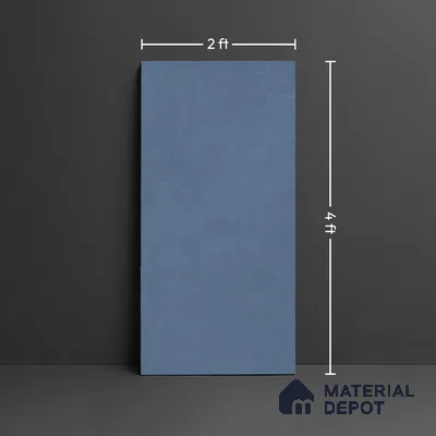 Stone Wall & Floor Tile TL 07676 B Denim Blue 4 ft x 2 ft Full Body Vitrified Matte Finish - 9 mm  Suitable For Living Room, Bedroom, Bathroom