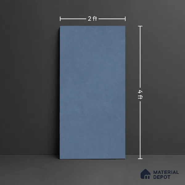 Stone Wall & Floor Tile TL 07676 B Denim Blue 4 ft x 2 ft Full Body Vitrified Matte Finish - 9 mm Suitable For Living Room, Bedroom, Bathroom