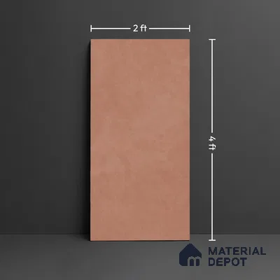 Stone Wall & Floor Tile TL 07676 C Cotto Red 4 ft x 2 ft Full Body Vitrified Matte Finish - 9 mm  Suitable For Living Room, Bedroom, Bathroom