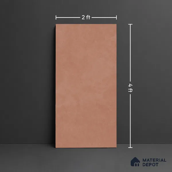 Stone Wall & Floor Tile TL 07676 C Cotto Red 4 ft x 2 ft Full Body Vitrified Matte Finish - 9 mm  Suitable For Living Room, Bedroom, Bathroom