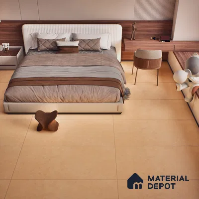 Stone Wall & Floor Tile TL 07676 Sunglow Yellow 4 ft x 2 ft Full Body Vitrified Matte Finish - 9 mm  Suitable For Living Room, Bedroom, Bathroom