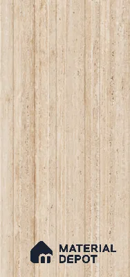 Stone Wall Tile TL 07471 B Travertino Honey Decor 4 ft x 2 ft Full Body Vitrified Matte Finish - 9 mm  Suitable For Living Room, Bedroom, Bathroom (Sample)
