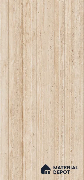 Stone Wall Tile TL 07471 B Travertino Honey Decor 4 ft x 2 ft Full Body Vitrified Matte Finish - 9 mm  Suitable For Living Room, Bedroom, Bathroom (Sample)