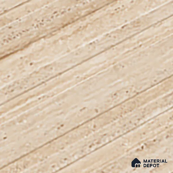 Stone Wall Tile TL 07471 B Travertino Honey Decor 4 ft x 2 ft Full Body Vitrified Matte Finish - 9 mm  Suitable For Living Room, Bedroom, Bathroom (Sample)