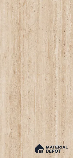 Stone Wall & Floor Tile TL 07471 Travertino Honey 4 ft x 2 ft Full Body Vitrified Matte Finish - 9 mm Suitable For Living Room, Bedroom, Bathroom (Sample)