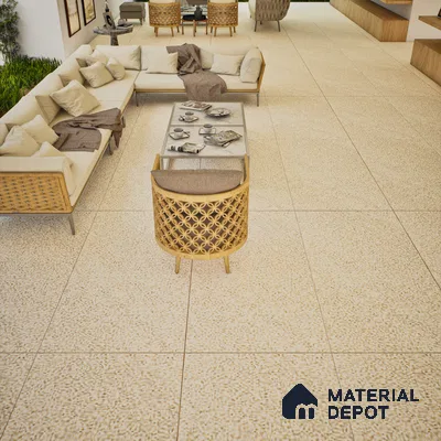 Stone Wall & Floor Tile TL 07475 Mystone Opal 4 ft x 2 ft Full Body Vitrified Matte Finish - 9 mm Suitable For Living Room, Bedroom, Bathroom (Sample)