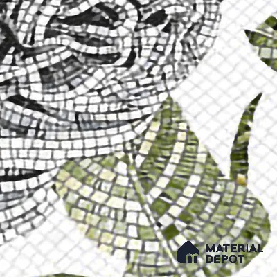 Faux Mosaic Mural Poster Wall Tile TL 07907 Sculpted Muse 4 ft x 2 ft Vitrified Glossy Punch Finish - 9 mm | Suitable For Living Room, Bedroom & Office