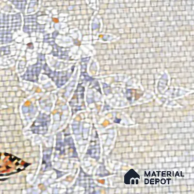Faux Mosaic Mural Poster Wall Tile TL 07908 Butterfly 4 ft x 2 ft Vitrified Glossy Punch Finish - 9 mm | Suitable For Living Room, Bedroom & Office