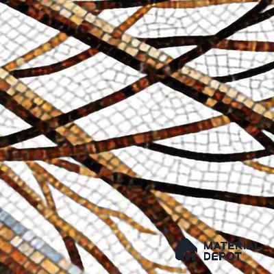 Faux Mosaic Mural Poster Wall Tile TL 07923 Autumn Trail 4 ft x 2 ft Vitrified Glossy Punch Finish - 9 mm | Suitable For Living Room, Bedroom & Office