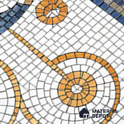 Faux Mosaic Mural Poster Wall Tile TL 07906 Urban Serenity 4 ft x 2 ft Vitrified Glossy Punch Finish - 9 mm | Suitable For Living Room, Bedroom & Office