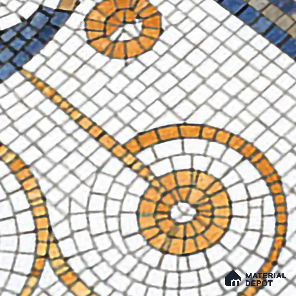 Faux Mosaic Mural Poster Wall Tile TL 07906 Urban Serenity 4 ft x 2 ft Vitrified Glossy Punch Finish - 9 mm | Suitable For Living Room, Bedroom & Office
