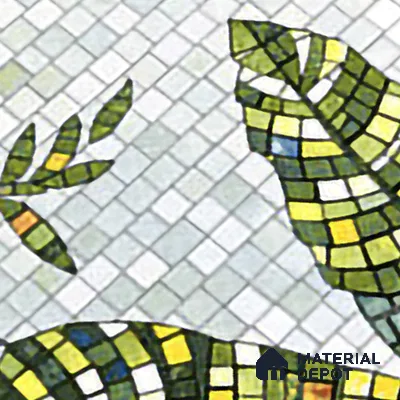 Faux Mosaic Mural Poster Wall Tile TL 07921 Rainforest 4 ft x 2 ft Vitrified Glossy Punch Finish - 9 mm | Suitable For Living Room, Bedroom & Office