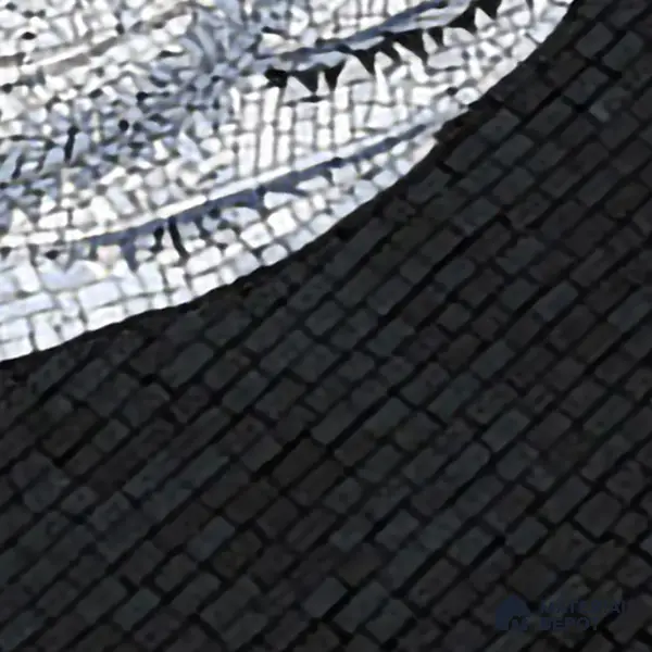 Faux Mosaic Mural Poster Wall Tile TL 07905 Midnight Masque 4 ft x 2 ft Vitrified Glossy Punch Finish - 9 mm | Suitable For Living Room, Bedroom & Office