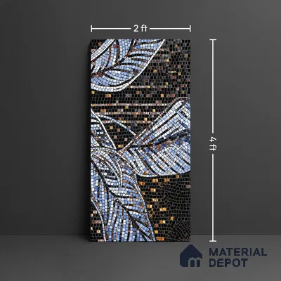 Faux Mosaic Mural Poster Wall Tile TL 07915 Flamingo 4 ft x 2 ft Vitrified Glossy Punch Finish - 9 mm | Suitable For Living Room, Bedroom & Office