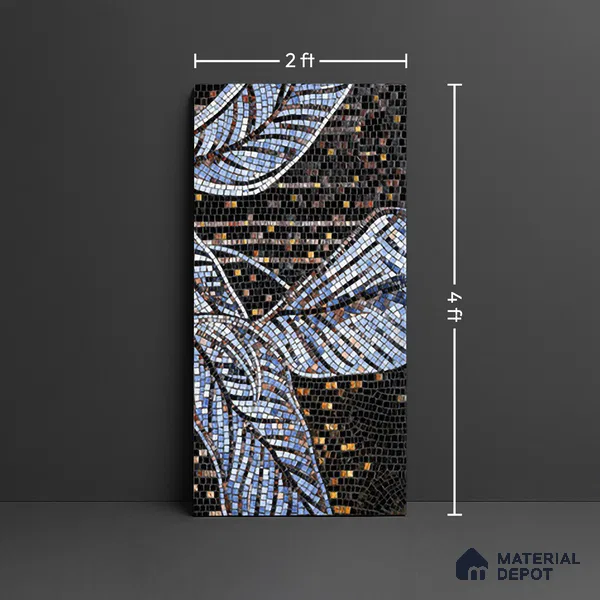 Faux Mosaic Mural Poster Wall Tile TL 07915 Flamingo 4 ft x 2 ft Vitrified Glossy Punch Finish - 9 mm | Suitable For Living Room, Bedroom & Office