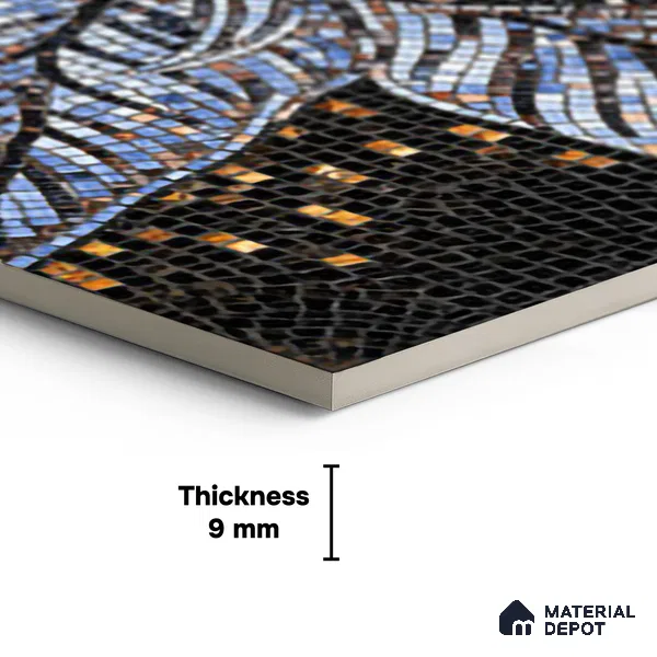 Faux Mosaic Mural Poster Wall Tile TL 07915 Flamingo 4 ft x 2 ft Vitrified Glossy Punch Finish - 9 mm | Suitable For Living Room, Bedroom & Office