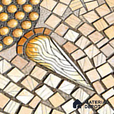 Faux Mosaic Mural Poster Wall Tile TL 07913 Lord Buddha 4 ft x 2 ft Vitrified Glossy Punch Finish - 9 mm | Suitable For Living Room, Bedroom & Office